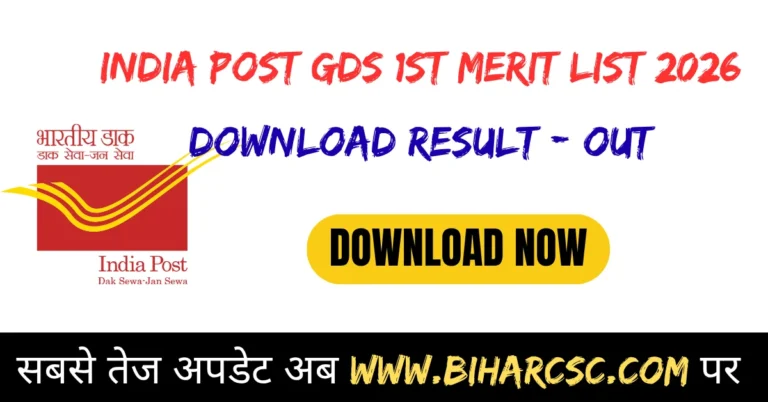 India Post GDS 1st Merit List 2026