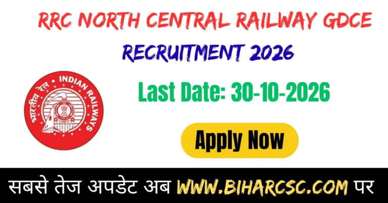 RRC North Central Railway GDCE Recruitment 2026